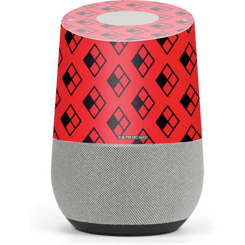 DC Comics Harley Quinn Logo Pattern Google Home Skin